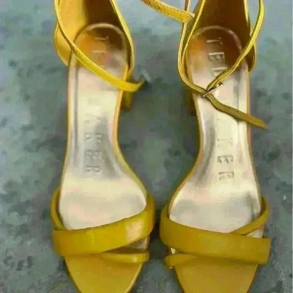 Ted Baker London Sheaha yellow block heels size 39.5 dress new US 8.5 9 - Picture 5 of 6